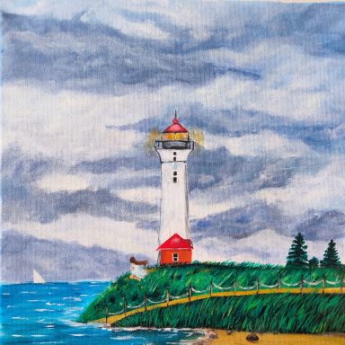 Leuchtturm mit Blick aufs Meer